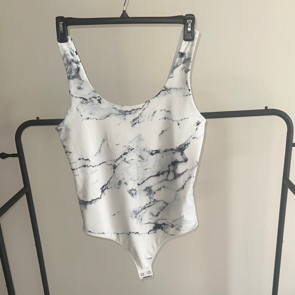 Marble Print Bodysuit